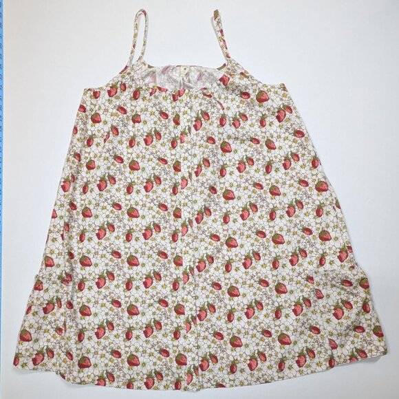 Kate Quinn Gathered Pocket Button Dress Strawberry Floral Organic Cotton Women M - Picture 7 of 10